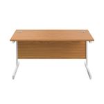 First Rect Desk 1400 Nova Oak/White