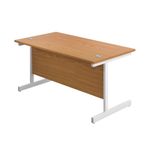 First Rect Desk 1400 Nova Oak/White