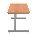 First Rect Desk 1600 Beech/Silver