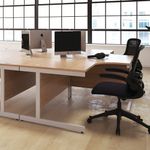 First Rect Desk 1600 Nova Oak/Slv