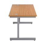 First Rect Desk 1600 Nova Oak/Slv