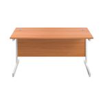 First Rect Desk 1600 Beech/White