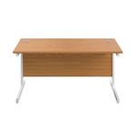 First Rect Desk 1600 Nova Oak/White