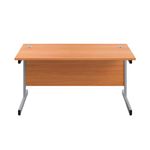 First Rect Desk 1800 Beech/Silver