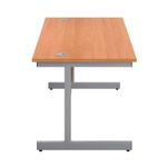 First Rect Desk 1800 Beech/Silver