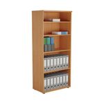 First 4 Shelf Wooden Bookcase Beech