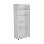 First 4 Shelf Wooden Bookcase White