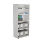 First 4 Shelf Wooden Bookcase White