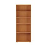 First 4 Shelf Wooden Bookcase Beech