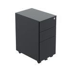 Jemini Slimline Pedestal Steel Black