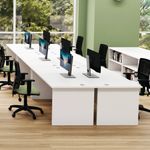 Jemini Rect Panel End Desk Grey Oak