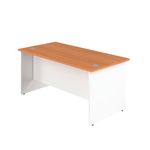 Jemini Rect Panel End Desk Beech/Wht