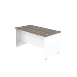 Jemini Rect Panel End Desk G/Oak/Wht
