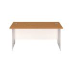 Jemini Rect Panel End Desk N/Oak/Wht