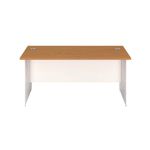 Jemini Rect Panel End Desk N/Oak/Wht
