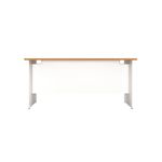 Jemini Rect Panel End Desk N/Oak/Wht