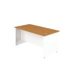 Jemini Rect Panel End Desk N/Oak/Wht
