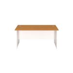 Jemini Rect Panel End Desk N/Oak/Wht