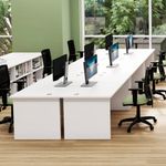 Jemini Rect Panel End Desk Beech/Wht