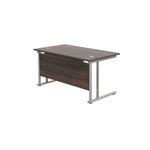 Jemini Rect Cant Desk 1200 Dark Wal