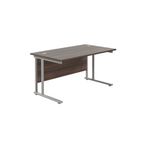 Jemini Rect Cant Desk 1200 Dark Wal