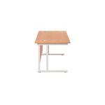 Jemini Rect Cant Desk 1200 Bch/Wht