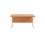 Jemini Rect Cant Desk 1200 Bch/Wht
