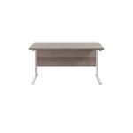 Jemini Rect Cant Desk 1200 G/Oak/Wht