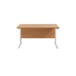 Jemini Rect Cant Desk 1200 N/Oak/Wht