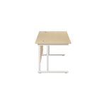 Jemini Rect Cant Desk 1200 Mple/Wht