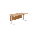 Jemini Rect Cant Desk 1600X800 N/Oak