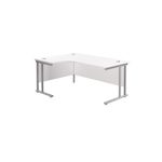 Jemini Rdl Lh Cant Desk 1600Mm White