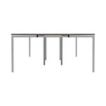 Jemini 6 Person Bench Desk G/Oak/Wht