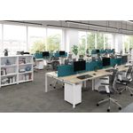 Jemini 2P Bench Desk 1400X1600 White