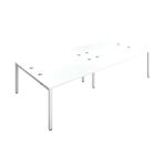 Jemini 4 Person Bench Desk White/Wht