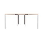 Jemini 6 Person Bench Desk Beech/Wht