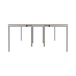 Jemini 6 Person Bench Desk Maple/Wht
