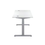 Jemini Sit/Stand Desk With Cable Wht