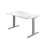 Jemini Sit/Stand Desk With Cable Wht