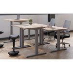 Jemini Sit/Stand Desk With Cable Wht