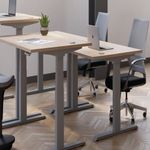 Jemini Sit/Stand Desk With Cable Wht