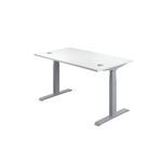Jemini Sit/Stand Desk With Cable Wht
