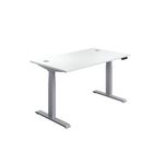 Jemini Sit/Stand Desk With Cable Wht