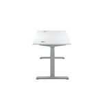 Jemini Sit/Stand Desk With Cable Wht