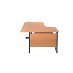 Jemini Rdl Lh Desk 1600X1200 Bch/Blk