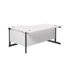 Jemini Rdl Rh Desk 1600X1200 Wht/Blk
