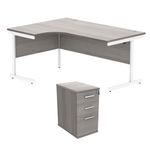 Astin Radial Lh Desk +Ped 1612 Agoak