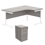 Astin Radial Rh Desk +Ped 1612 Agoak