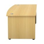 Avior Bow Front Exec Desk N/Oak