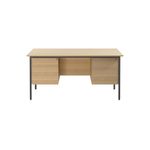 Serrion Dbl Ped 4 Leg Ferrera Oak